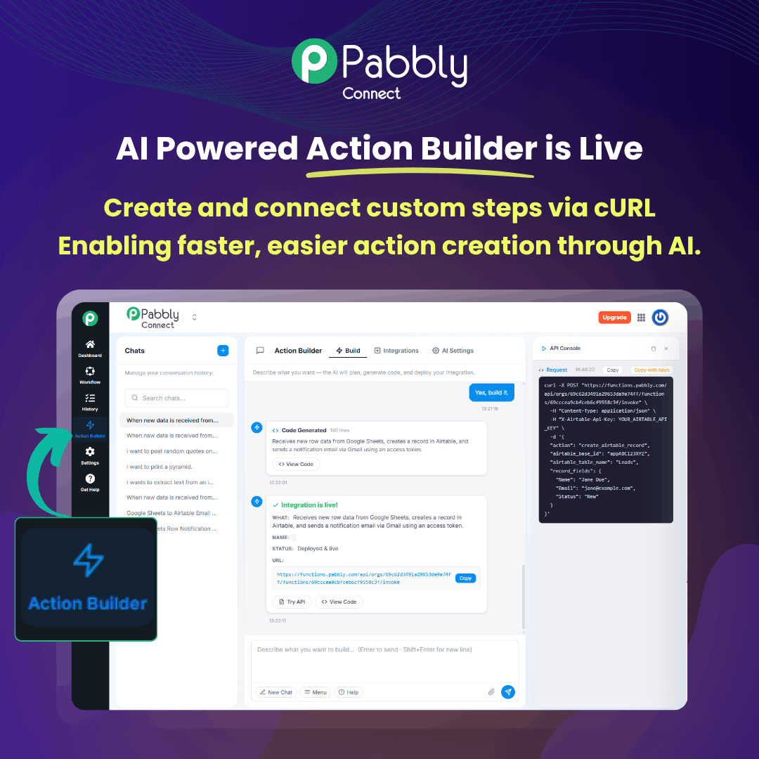 AI Action Builder Preview